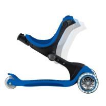 Детска сгъваема тротинетка с родителски контрол Globber Go Up Deluxe Flash Lights Тъмно синя