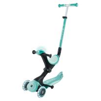 Детска сгъваема тротинетка с родителски контрол Globber Go Up Deluxe Flash Lights Мента