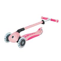 Детска сгъваема тротинетка с родителски контрол Globber Go Up Deluxe Flash Lights Розова