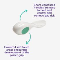 Иновативен сет прибори за хранене за бебета над 6 месеца Doddl, Морско Синьо