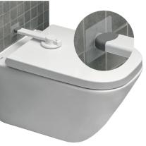 Предпазна ключалка за тоалетна седалка бял цвят