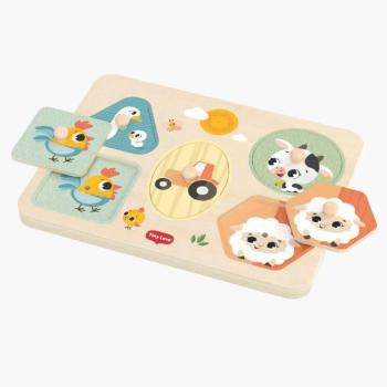 Музикален дървен пъзел Tiny love Farmers Funday, 12м+