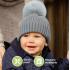 Зимна Детска Шапка 6-36м Сива 2 Броя Keababies
