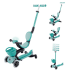 Детска тротинетка 5в1 Globber Go Up Baby Learn 360° Flash Lights Мента
