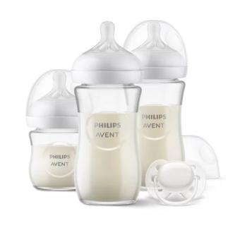 Комплект за бебе Philips AVENT с 3 стъклени шишета за хранене Natural Response