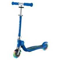 Детска сгъваема тротинетка с две светещи колела Globber Flow Foldable Junior Lights Синя