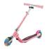 Детска сгъваема тротинетка с две светещи колела Globber Flow Foldable Junior Lights Розова