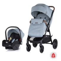 Бебешка количка Chipolino 2 в 1 + стол за кола Ултера, босилек