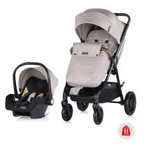 Бебешка количка Chipolino 2 в 1 + стол за кола Ултера, тирамису