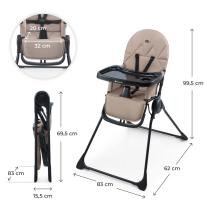 Стол за хранене Kinderkraft BINCI BEIGE