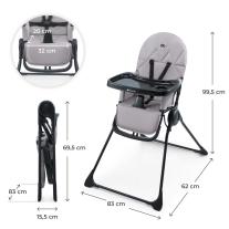 Стол за хранене Kinderkraft BINCI Grey