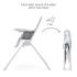 Стол за хранене Kinderkraft BINCI LIGHT GREY