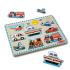 Дървен пъзел със звуци Melissa & Doug Превозни средства 