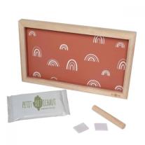 Дървена Рамка за 2 Бебешки Отпечатъка и Снимка Petite ARTichaut Rainbow Terracotta