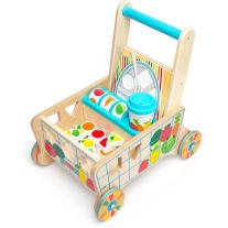 Дървена количка Melissa & Doug - сортер с хранителни продукти