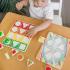 Дървена количка Melissa & Doug - сортер с хранителни продукти