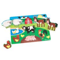 Музикален пъзел Melissa & Doug ферма 8 части 