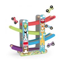 Комплект дървена цветна състезателна писта J′adore, 5 части