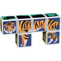 Магнитен конструктор Geomag, Животни в джунглата и карти, 9 части