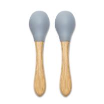 Силиконови лъжички С БАMБУК Lorelli - 2 бр. NATURAL GREY