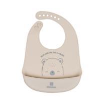 Силиконов лигавник с джоб Kikka Boo Bear with me Grey