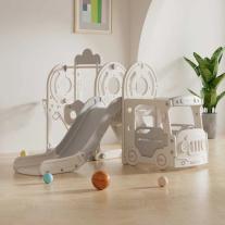 Детски център за игра 4 в 1, Feelkids Автобус в сив цвят