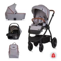 Детска количка Chipolino 3 в 1 Престиж, облачно сиво