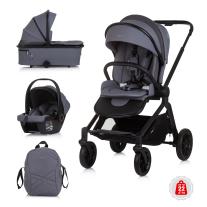 Бебешка количка Chipolino 3 в1 Магнум, антрацит