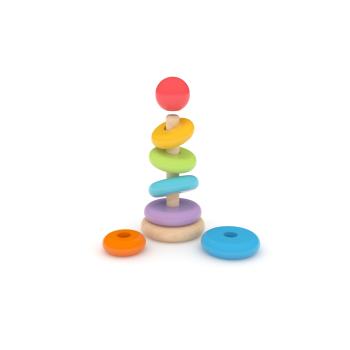 Дървен сортер с рингове, J′adore, Дъга, 8 части