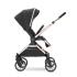 Бебешка количка с реверсивна дръжка 3 в 1 Lorelli Reya Black Jaspe