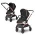 Бебешка количка с реверсивна дръжка 3 в 1 Lorelli Reya Black Jaspe