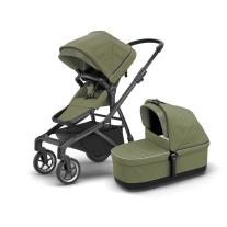 Бебешка количка 2в1 THULE SLEEK MIDNIGHT SOFT GREEN/ BLACK