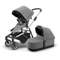 Бебешка количка 2в1 THULE SLEEK GREY MELANGE/ALUMINUM