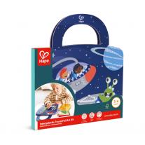 Творчески комплект, Hape, Книжка за апликации с фолио, Космос