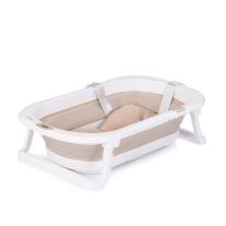 Сгъваема вана с мрежа и стойка Chipolino Малибу, 78 сm, Бежова