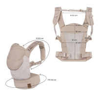 Ергономична раница Kinderkraft HUGGY BIZUU dune whisper