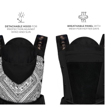 Ергономична раница Kinderkraft HUGGY BIZUU lunar blaack