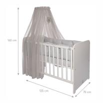 Балдахин за бебешко легло Color Pom Pom Сив 480/160 см.