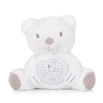 Плюшена играчка с проектор-музика Chipolino Мече бяло