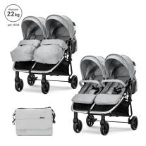 Бебешка количка за близнаци Lorelli Duo, GREY
