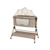 Мини кошара и Стол за хранене Kikka Boo Sleat Me 2 в 1, цвят Beige