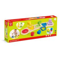 Дървен пъзел с форми за сортиране, Hape, 11 части