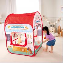 Палатка за игра, Hape, Магазин за сладоледи и бургери, 116.3 x 122.5 x 92.5 см