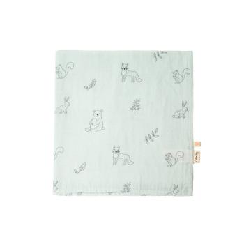 Бебешка памучна пелена Cotton Hug - Горски животни, 120 х 120 cm