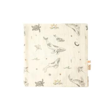 Бебешка памучна пелена Cotton Hug - Океан, 120 х 120 cm