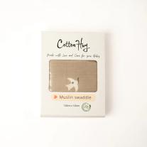 Бебешка памучна пелена Cotton Hug - Птички, 120 х 120 cm