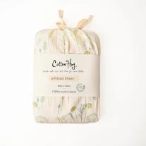 Чаршаф с ластик Cotton Hug -Билки, 60 х 120 cm