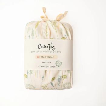 Чаршаф с ластик Cotton Hug Билки, 70 х 140 cm