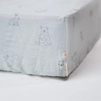 Чаршаф с ластик Cotton Hug - Горски животни, 60 х 120 cm