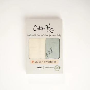 Комплект бебешки пелени Cotton Hug - Горски животни, 70 x 70 cm, 2 броя